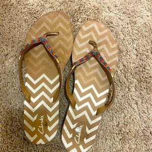Clarks Flip Flops